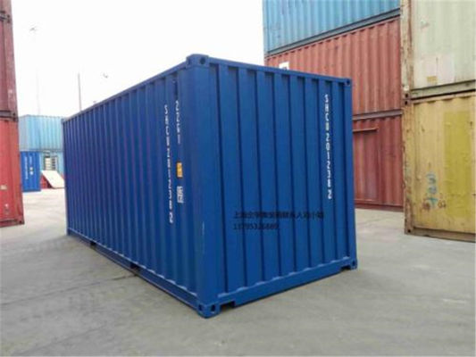China benutzte trockener Stahlkauf 20gp Fracht-Behälter/blauen internationalen Behälter fournisseur